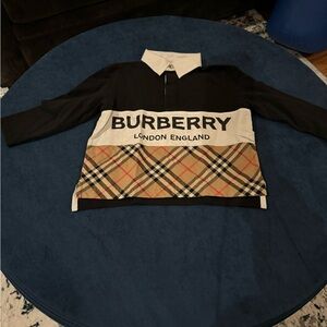 Burberry Black and Beige Kids Button Down Shirt